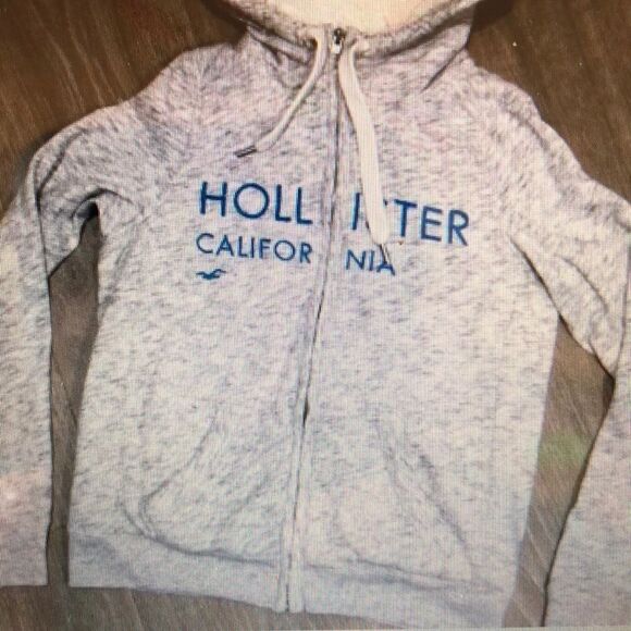 Hollister Sherpa Full-Zip Logo Graphic HoodieSize Large Juniors - Picture 1 of 12